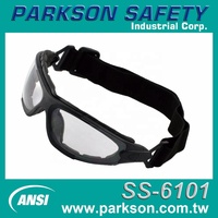 Lunettes de protection sportives unisexes Taiwan avec verres transparents/argentés anti-impact et anti-rayures, conformes aux normes ANSI