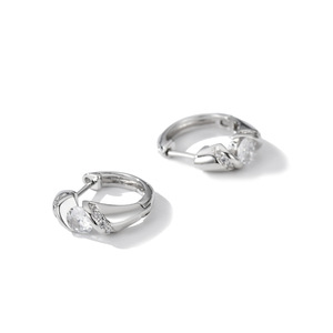 Huggie Earrings Zinc Alloy Claw Setting Diamond Zircon Animal Zodiac Horse Shape For Men And Women Pierced Ears - Product Image 4