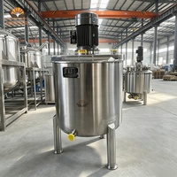 Cuve de mélange électrique en acier inoxydable avec agitateur, cuve mélangeuse à double enveloppe pour le mélange de liquides alimentaires et de boissons, volume personnalisé