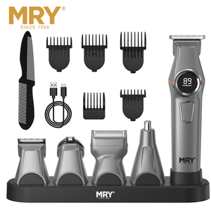 Kit de Aseo Masculino Eléctrico 6 en 1 MRY, Recortadora de <span class=keywords><strong>Barba</strong></span>, Máquina Cortadora de Cabello Inalámbrica a Prueba de Agua para Hombre, Afeitadora Eléctrica Inalámbrica de 1200 mAh - Product Image 5