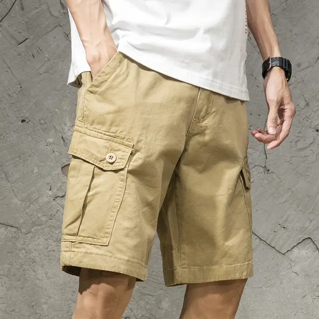 Shorts solto de algodão para corrida, calça curta casual plus size 4xl masculina, militar de carga, 2022, exército