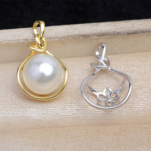 Accessoire DIY en argent 925, finition brillante, perle pour bijoux, support vide, pendentif gourde porte-bonheur, 11-12, capuchons de perles pour bijoux en argent 5901 - Product Image 1