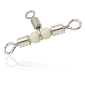 Costom Logo Chất Lượng Cao Brass Kết Nối Cross-Line 3 Cách Cán Xoay Với Sáng Bead Kết Nối Snap Hook Thùng Xoay - Product Image 5