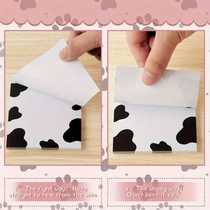 Custom Cow Print Self-Adhesive <b>Notebook</b> <b>Cute</b> Cow Notepad for School Office or Home Use Made From Offset Paper - Product Image 3