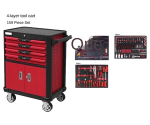 Carrito de Herramientas Metálico Ajustable de 7 Cajones, Gabinete de Almacenamiento Resistente para Garaje, Capacidad de Carga de 400 kg, con Cerradura con Llave, para Taller Mecánico - Product Image 5