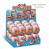 Jouet capsule surprise en plastique pour distributeur automatique à monnayeur, blocs de construction de véhicules urbains DIY, en promotion