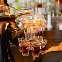 Shot Holder 6 Et Bière Liqueur Vin Whisky Rack Distributeur De Verre