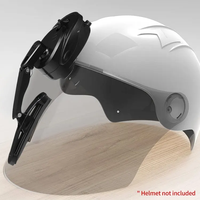 Essuie-glace de pare-brise de casque de moto 2W étanche USB Accessoires d'essuie-glace de casque de moto Essuie-glace de casque USB