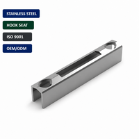 Support de fixation durable et moderne en acier inoxydable pour loquet de siège de fenêtre coulissante et de battant de porte, composant de quincaillerie de verrouillage