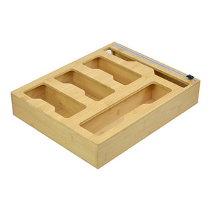 Bamboo <b>Drawer</b> Organizer With Partitions Rectangular Storage Trays For Kitchen Use - Product Image 2