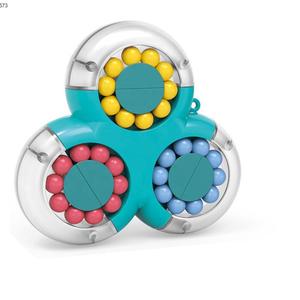 Juguete Giratorio Colorido Irritable Educación Pensamiento Entrenamiento <span class=keywords><strong>Aliviar</strong></span> <span class=keywords><strong>el</strong></span> <span class=keywords><strong>Estrés</strong></span> Frijol Mágico Cubo Mágico Plástico Yema del Dedo Irritable - Product Image 2