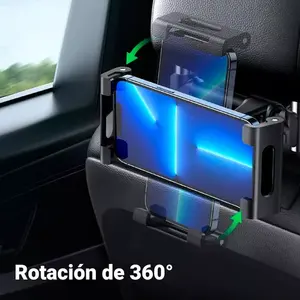 Support de téléphone pour appuie-tête de voiture Koben pour appareils de 4,7'' à 12,9'', support en plastique ABS noir avec fixation par clip, ajustement universel pour smartphone - Product Image 6