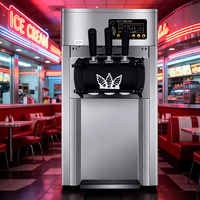 Machine à glace molle de comptoir à commande intelligente, en acier inoxydable, haute capacité 18L/H