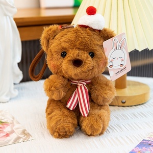 Peluche Super Morbido a Forma di Orso o <span class=keywords><strong>Volpe</strong></span> Cartone Animato Ricamato con Cordino e Perline Ponderate, Compagno da Tavolo Antistress - Product Image 6