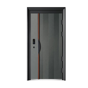 Phổ Biến Nhất Cao End Kiểm Soát Chất Lượng An Ninh Thép Cửa Đa Khóa Chống Trộm An Toàn Sắt Cửa Với Máy Ảnh Thông Minh Khóa - Product Image 1