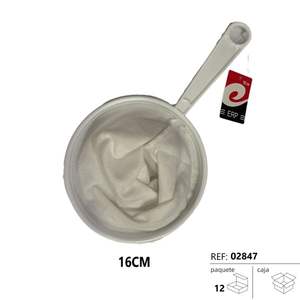 Passoire en plastique et flanelle de 16 cm et passoire à mailles fines 12U – Produit de cuisine premium pour égoutter et filtrer - Product Image 1