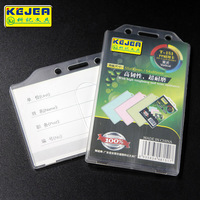 Porte-cartes en plastique rigide transparent personnalisé de haute qualité, porte-badge double face pour les entreprises