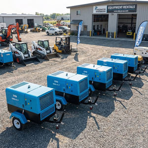 <span class=keywords><strong>Compresseur</strong></span> d'air portable diesel compact 90cfm 100cfm 110cfm 120cfm Unité montée sur remorque pour la <span class=keywords><strong>location</strong></span> d'équipements industriels généraux - Product Image 1