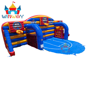 Jeu de basket-ball gonflable commercial <span class=keywords><strong>NBA</strong></span> <span class=keywords><strong>All</strong></span> <span class=keywords><strong>Star</strong></span> Challenge, terrain de jeu multifonctionnel pour le tir et les dunk, pour les événements et les locations de fêtes - Product Image 3