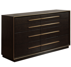 Comò Moderno in Legno Massello di Quercia con 6 Cassetti, Finitura Affumicata - Product Image 3