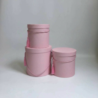 Aierflorist – Lot de 3 supports cylindriques portables pour fleuriste, avec laminage mat et gaufrage, design moderne et luxueux, écologique, pour événements