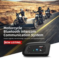 Casque d'intercom pour moto EJEAS V6 PRO BT avec interphone 800m, commutation pour 6 motards, talkie-walkie, réduction de bruit CVC