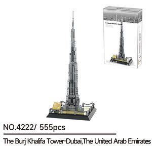 Wange 4222 Dubái, la Torre Burj Khalifa, Escena Arquitectónica Mundial, Atracciones, Bloques de Construcción Unisex, Juego de Juguetes de Plástico Coleccionables - Product Image 6