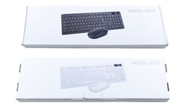 Ensemble clavier et souris sans fil classique noir et blanc 2,4 G 104 touches - Conception ergonomique étanche Stock universel