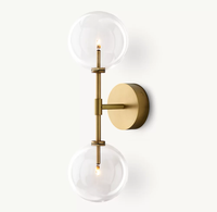 Postmoderne Double Globe Rond Hôtel Décoration Intérieure Verre Led Appliques Intérieur Salon Chevet Mur Éclairage