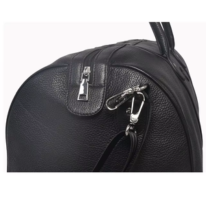 Bolsa de Viaje de Fin de Semana de Cuero Genuino Premium para Mujer, Diseño de Bolsa de Lona con Cierre, Elegante Compañera de Viaje para Viajes Cortos - Product Image 1