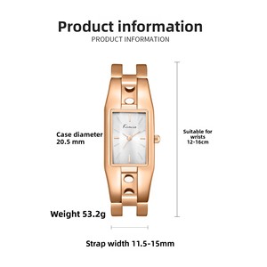 Reloj <span class=keywords><strong>de</strong></span> Cuarzo para Mujer VVS-KMO, Resistente al Agua, Estilo Minimalista, Elegante Reloj <span class=keywords><strong>de</strong></span> Pulsera Rectangular para Damas - Product Image 5