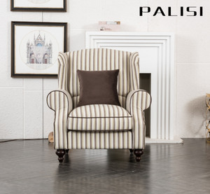 Sillón Individual de Estilo Nórdico Europeo, Sillón Mediterráneo, Cómodo Sillón para Dormitorio o Sala de Estar con Estilo Campestre para Hoteles - Product Image 2