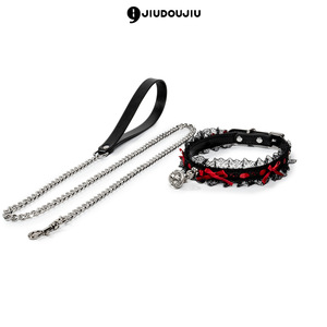 Gargantilla sexy, anillo de cuero SM para el cuello, lazo de encaje, dulce y lindo, accesorio sencillo estilo Lolita, campana, juguete sexual - Product Image 5