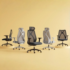 <span class=keywords><strong>Chaise</strong></span> <span class=keywords><strong>de</strong></span> <span class=keywords><strong>bureau</strong></span> en maille à dossier haut avec appui-tête 2D, soutien lombaire, mécanisme à auto-<span class=keywords><strong>poids</strong></span>, mobilier <span class=keywords><strong>de</strong></span> <span class=keywords><strong>bureau</strong></span> commercial - Product Image 2