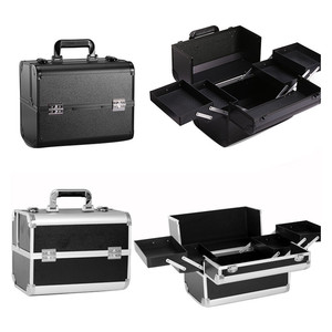 Professional Portable Makeup Storage Case Large Capacity Aluminum Beauty <strong>Vanity</strong> <strong>Box</strong> with Open Style Fashionable Closure Type - Product Image 4