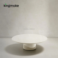 Ensemble de meubles d'extérieur directement de l'usine, table basse ovale élégante en béton pour villa, hôtel, espace extérieur, sur mesure
