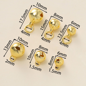 Colgante de campana abierta electrochapado, pequeño, de hierro, accesorios de joyería DIY para la fabricación de pulseras y collares - Product Image 2