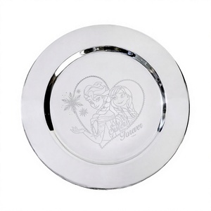 Plato de Presentación Redondo de Metal Pulido, Diseño Minimalista Sólido, Apto para Lavavajillas - Product Image 2