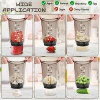 Trendproduct 2026: Salade-groentesnijder, -hakker, -schaaf en -bakje voor appel, aardbei, banaan, champignon, ei, komkommer