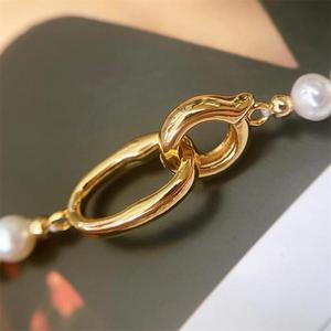 Collar de Perlas de Agua Dulce Estilo Zhizhen, Moderno, Relajante y Casual con Cierre de Plata Pura para Bebé - Product Image 4