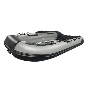 2024 New Design Foldable Pvc Aluminum Floor Inflatable Rubber Fishing Boat For Sea