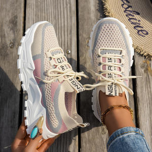 Zapatillas de malla sin cordones para mujer, ligeras, informales, antideslizantes, con amortiguación de EVA, suela gruesa de algodón para deporte al aire libre - Product Image 4