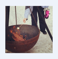 Nouveau design de charbon de bois trépied extérieur en acier corten barbecue pour jardin camping arrière-cour