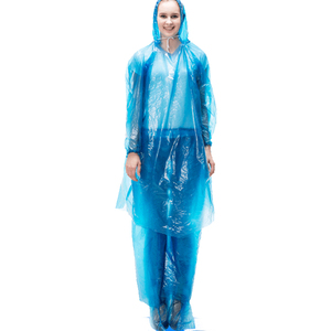Combinaison de pluie jetable à usage unique, imperméable, combinaison intégrale en plastique, manteau et pantalon de pluie - Product Image 3