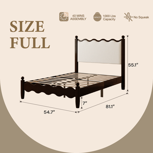 Cadre de lit en bois ondulé vintage moderne, simple, double, 3 <span class=keywords><strong>pieds</strong></span>, 4 <span class=keywords><strong>pieds</strong></span>, 6 <span class=keywords><strong>pieds</strong></span>, base à <span class=keywords><strong>lattes</strong></span> solides et élégante avec rangement, modèle 703 - Product Image 6