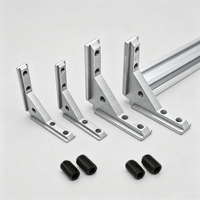 Plaques de montage de panneaux 2020 3030 4040, attaches d'angle, supports de cadre de porte, connecteurs de profilés universels en aluminium moulé sous pression