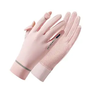 Cycling Driving Mittens Thin Gloves Female Summer Sun Protection Gloves Women Sunscreen Ice Silk Gloves