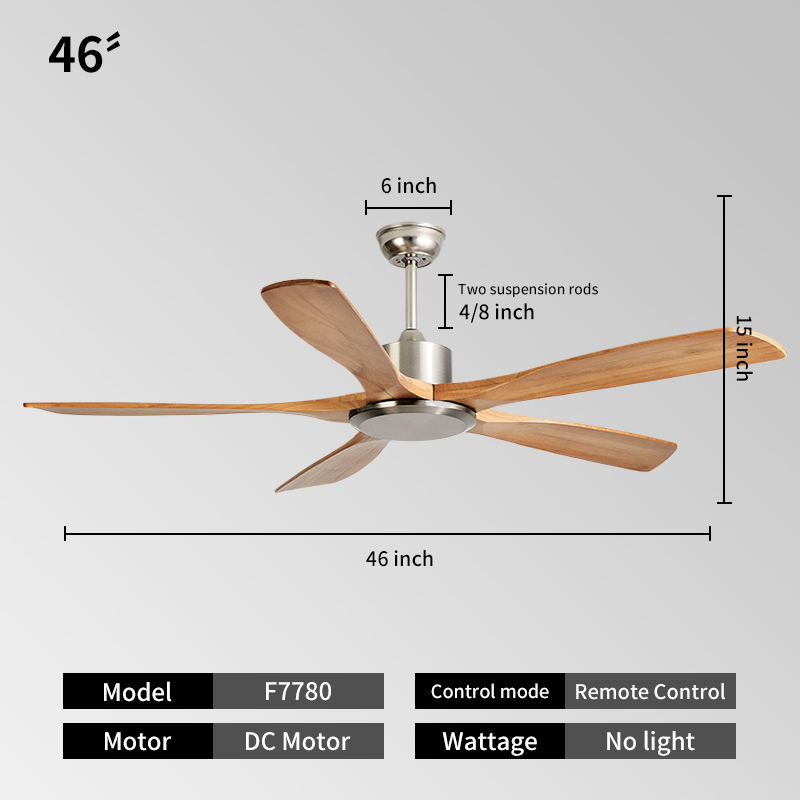 46INCH-Brossé nickel + bois