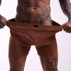 Calzoncillos Bóxer de Algodón Marrón para Hombre, Transpirables, Suaves y Cómodos, Ropa Interior Clásica de Algodón, Socio Confiable de OEM para Prendas de Vestir - Product Image 1