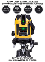 Outil de mesure Fukuda pour intérieur et extérieur EK558G, niveaux laser rotatifs verticaux et horizontaux à 360 degrés, 5 lignes